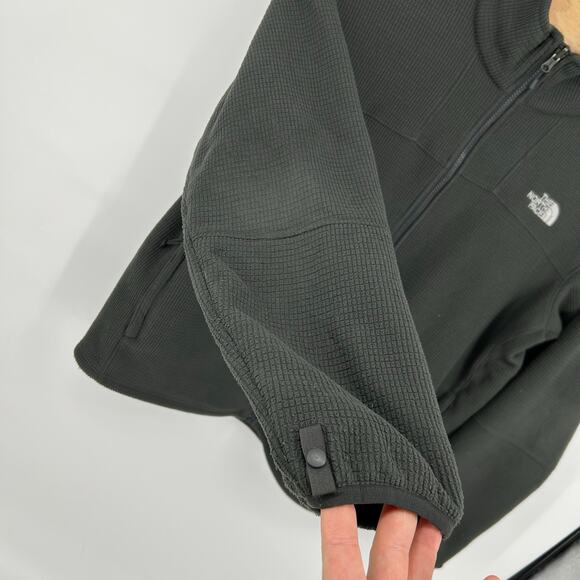 Men's Grey The North Face Full-Zip Fleece Waffle Micro Grid Jacket XL - Picture 4 of 11